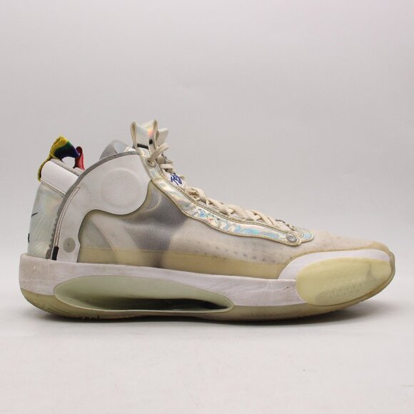 Nike Air Jordan 34 Unite Sneakers Men's Size 15 White IridescentAR3240-101